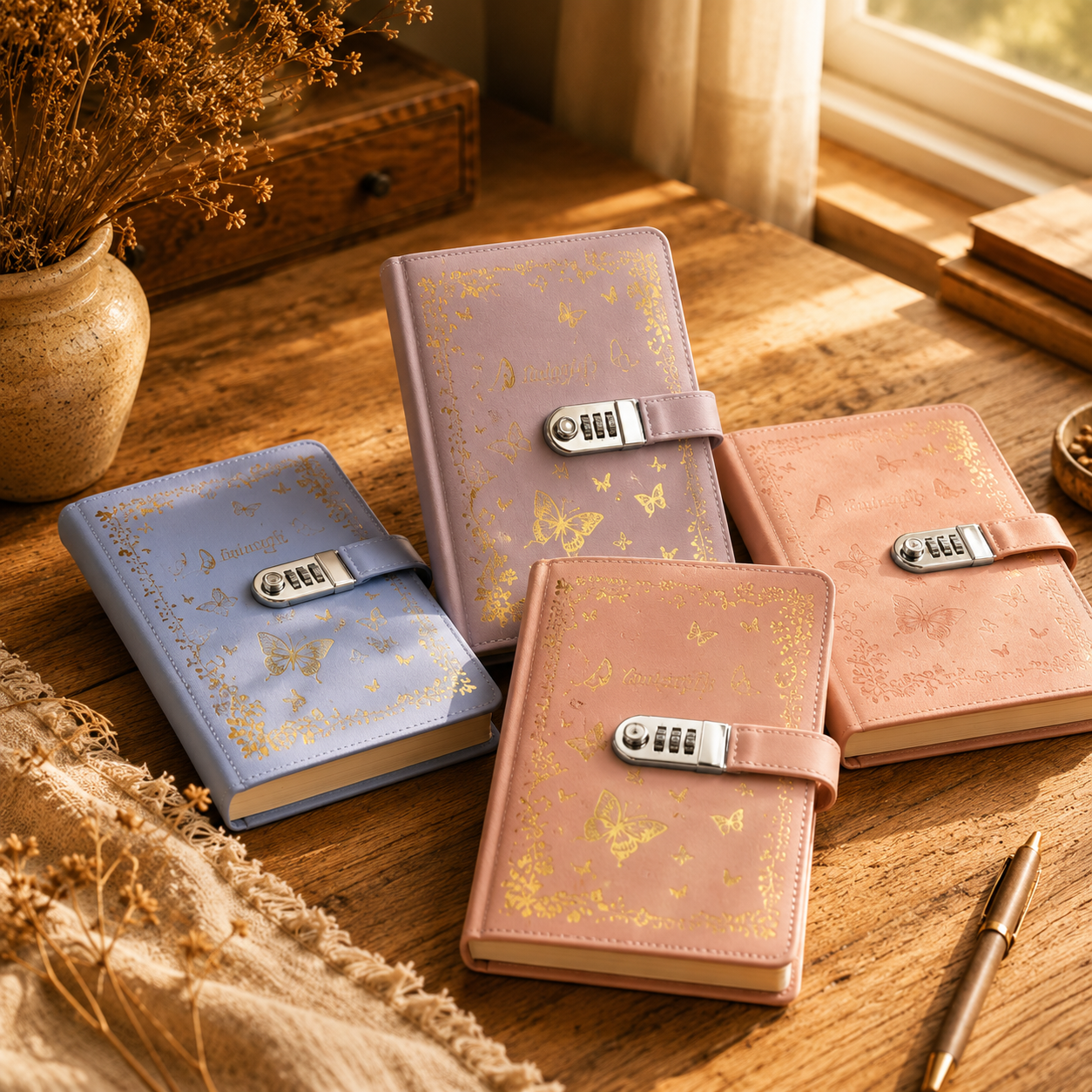 A5 Lock Password Diary