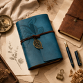 Vintage Leaf Leather Notebook