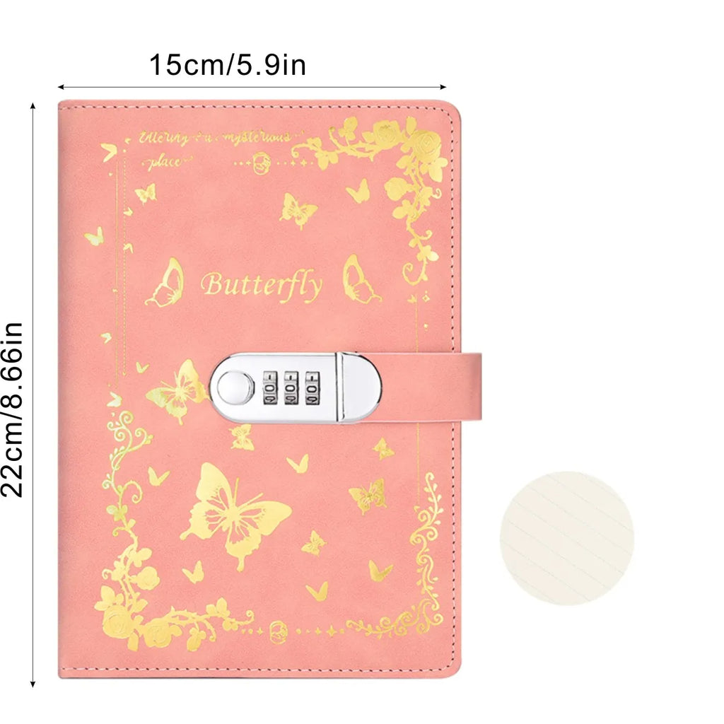 A5 Lock Password Diary