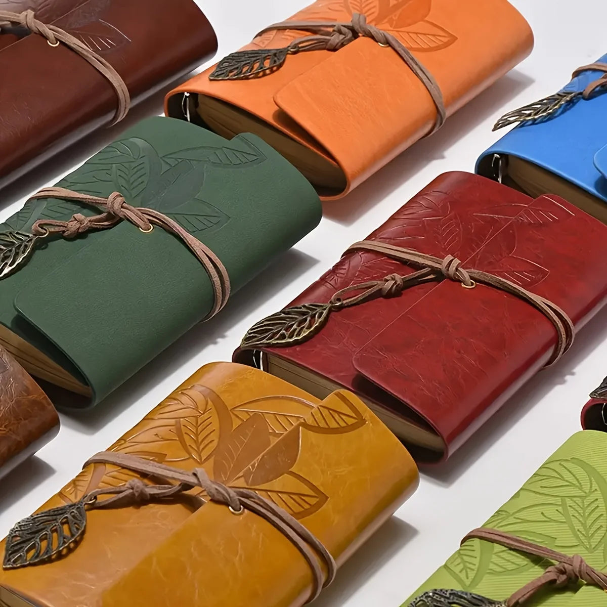 Vintage Leaf Leather Notebook