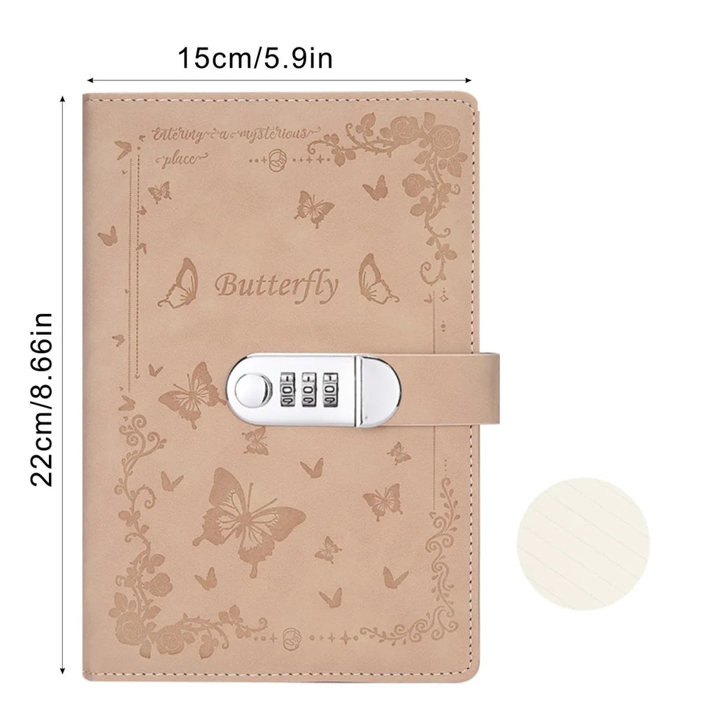 A5 Lock Password Diary