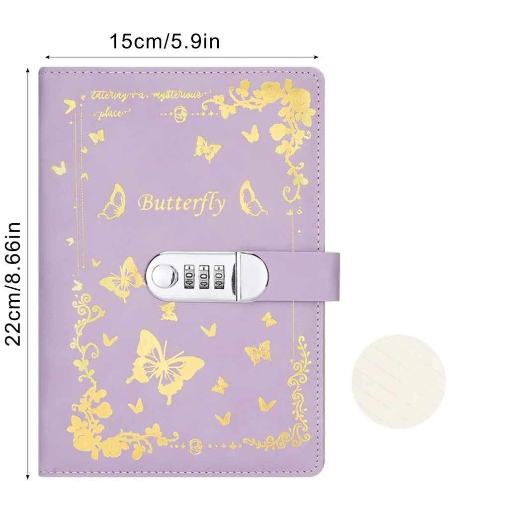A5 Lock Password Diary
