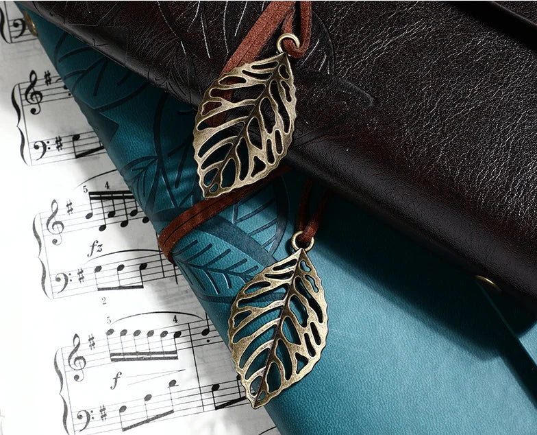 Vintage Leaf Leather Notebook