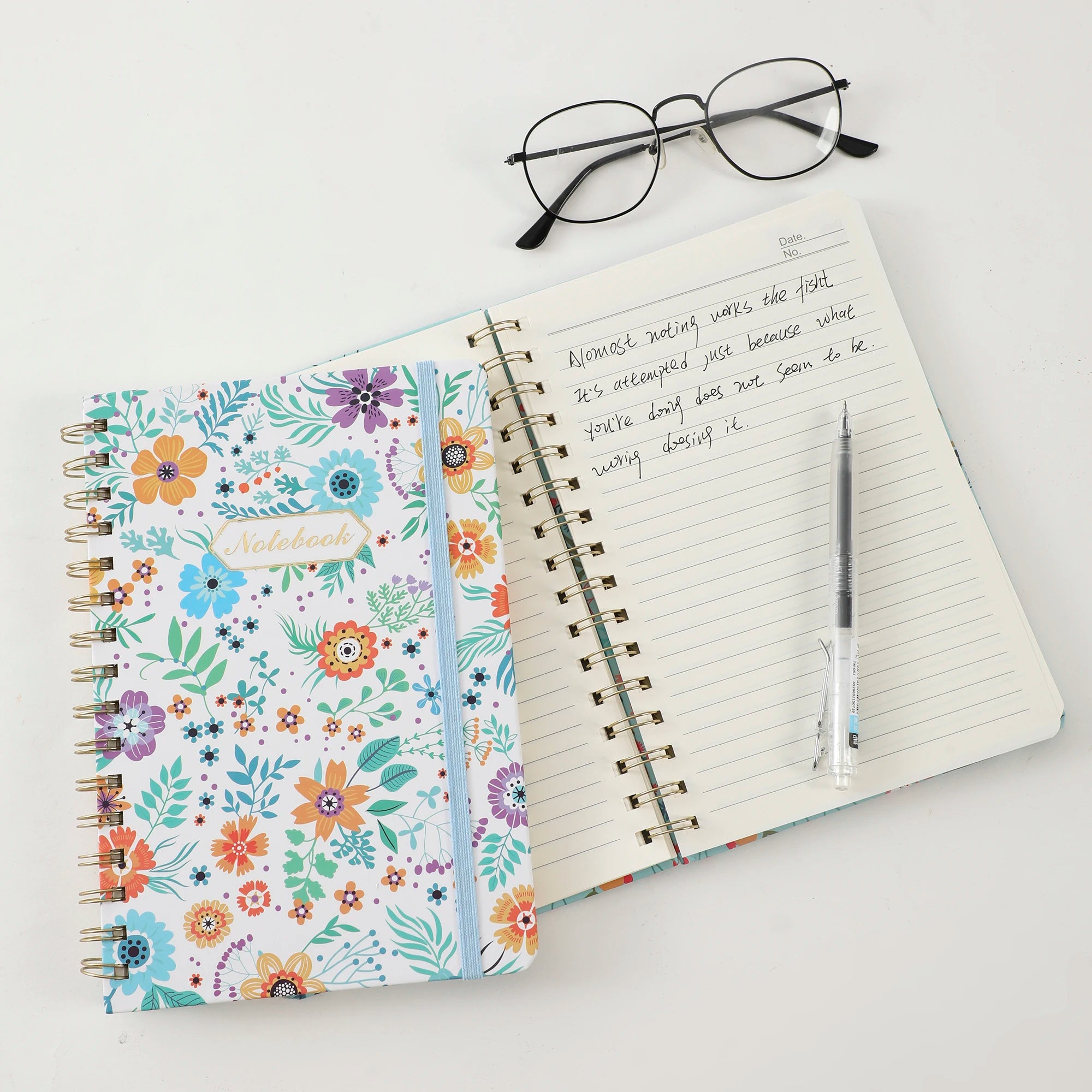 Hardcover Spiral Diary Notebook