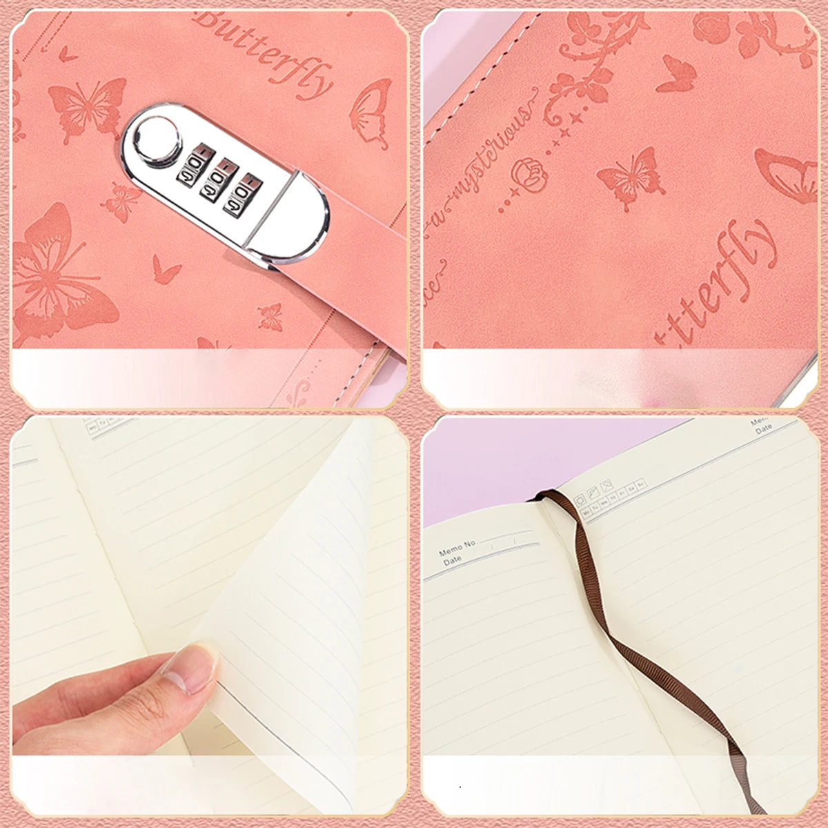A5 Lock Password Diary