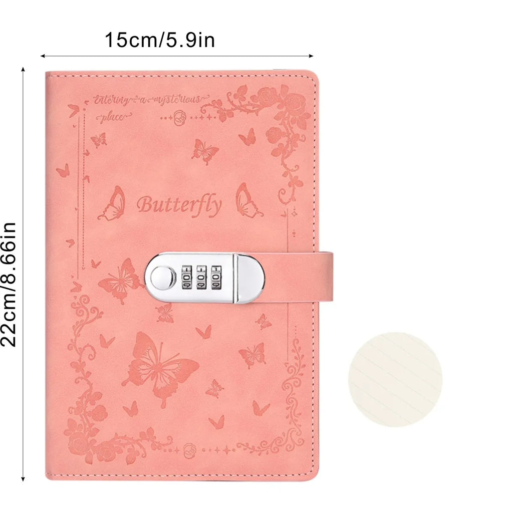 A5 Lock Password Diary