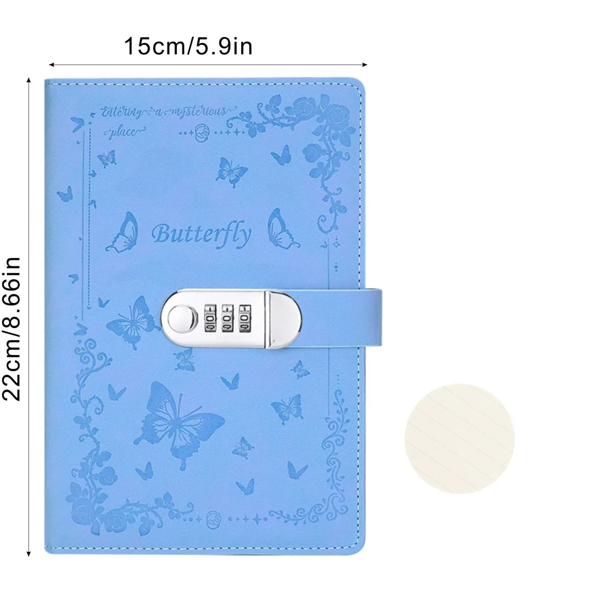 A5 Lock Password Diary