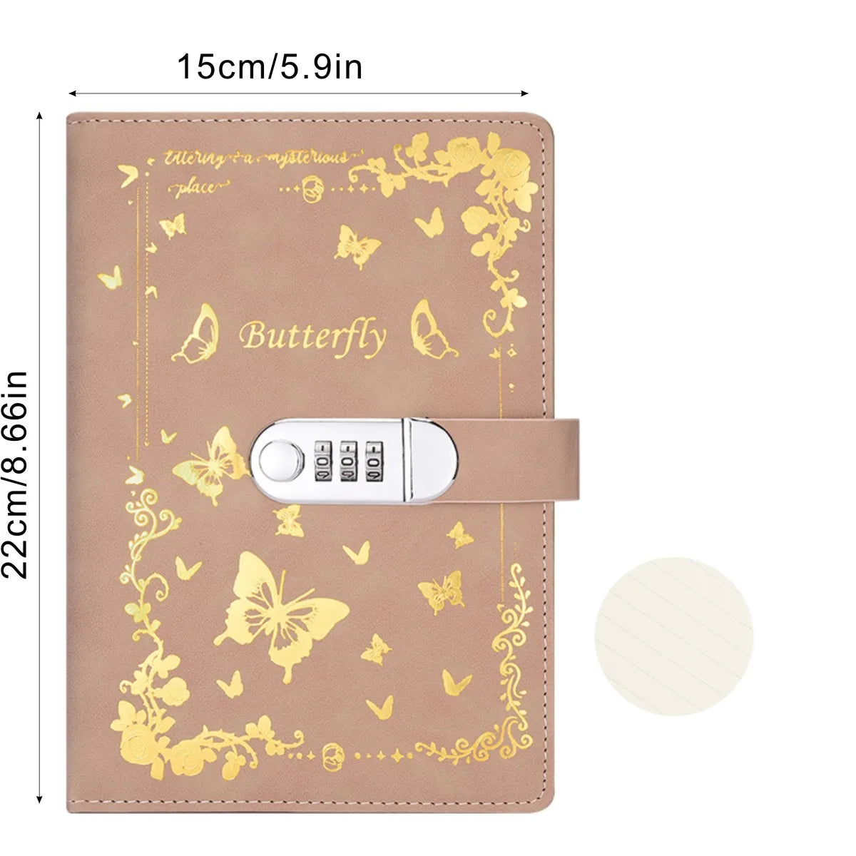 A5 Lock Password Diary