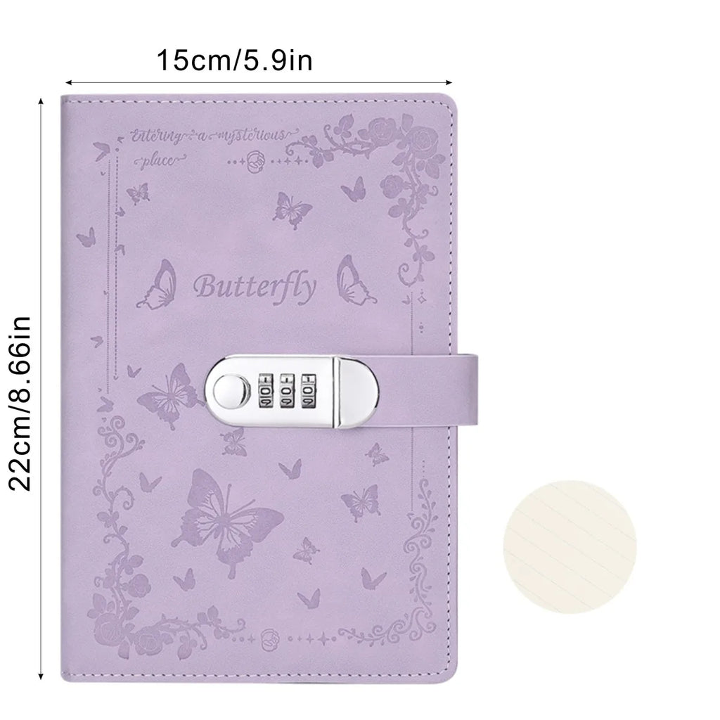 A5 Lock Password Diary
